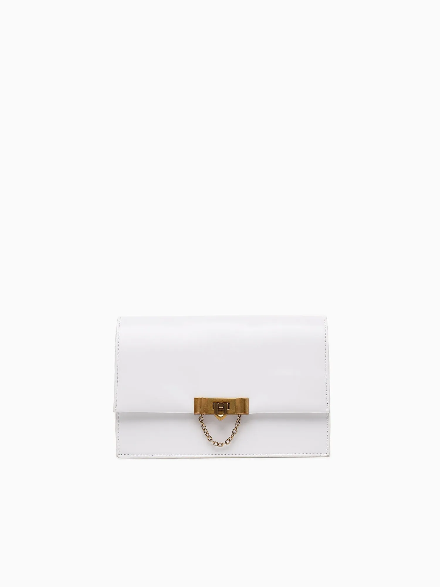 Flap Shoulder Bag White