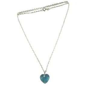 Fluorite Necklace Beauty Next Door Blue Heart Sterling Silver