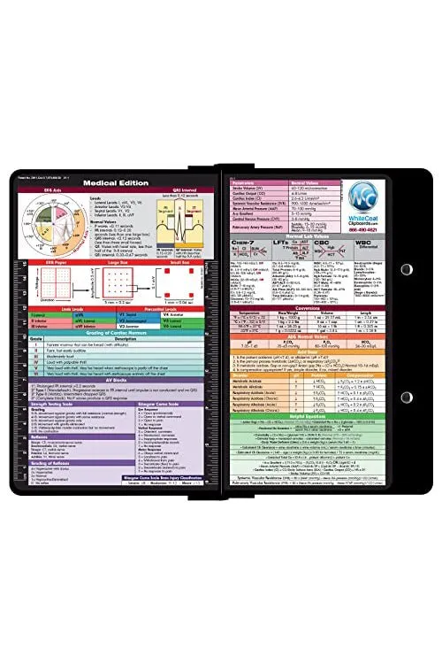 Folding Memo - WhiteCoat Clipboard® - Black - Medical Edition