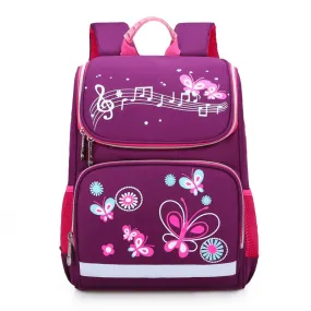 Girls 'Music and Butterflies' School Backpack