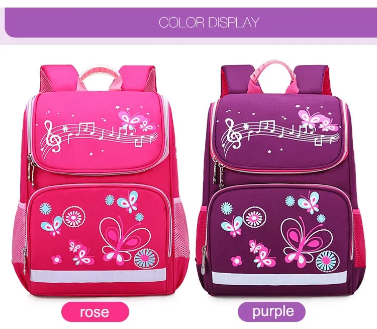 Girls 'Music and Butterflies' School Backpack