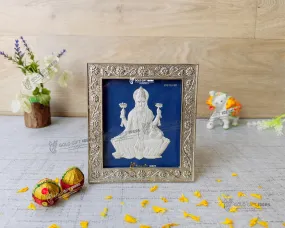 GoldGiftIdeas 999 Pure Silver Akshaya Laxmi Maa Photo Frame for Pooja, Goddess Laxmi Devi Frame for Gift, Occasional Return Gift, Diwali and Housewarming Gift