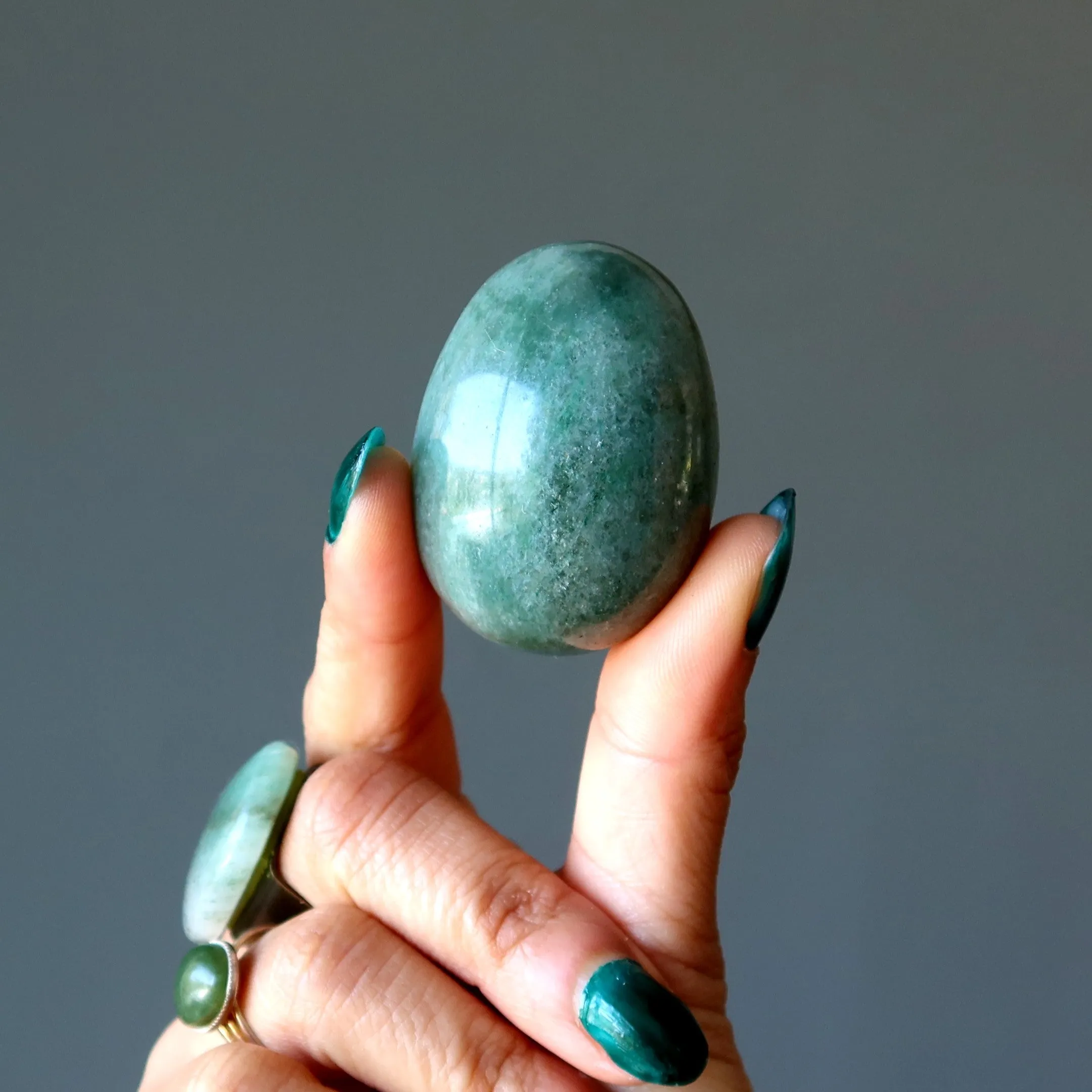 Green Aventurine Egg Money-Positive Nest Abundance Crystal