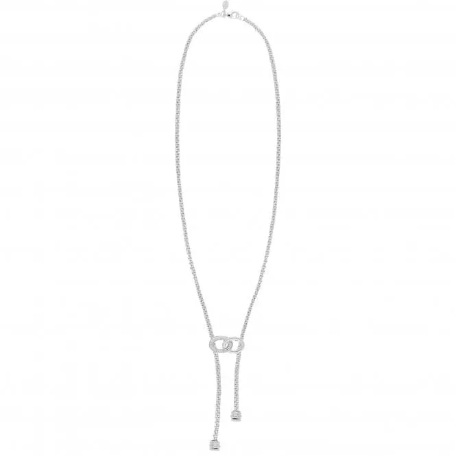 Halo Silver Link Lariat 60cm Necklace 4520