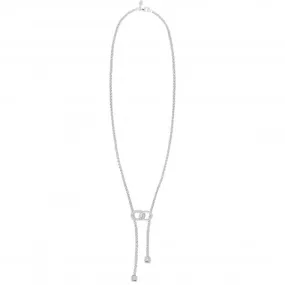 Halo Silver Link Lariat 60cm Necklace 4520