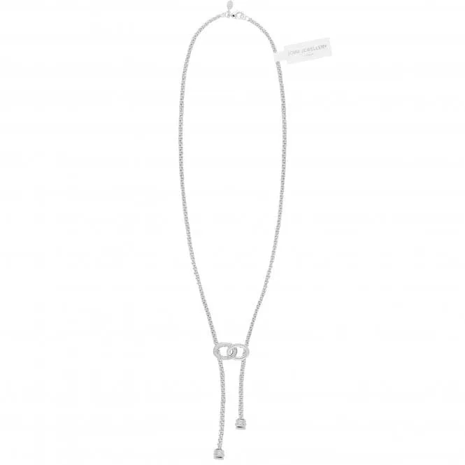 Halo Silver Link Lariat 60cm Necklace 4520