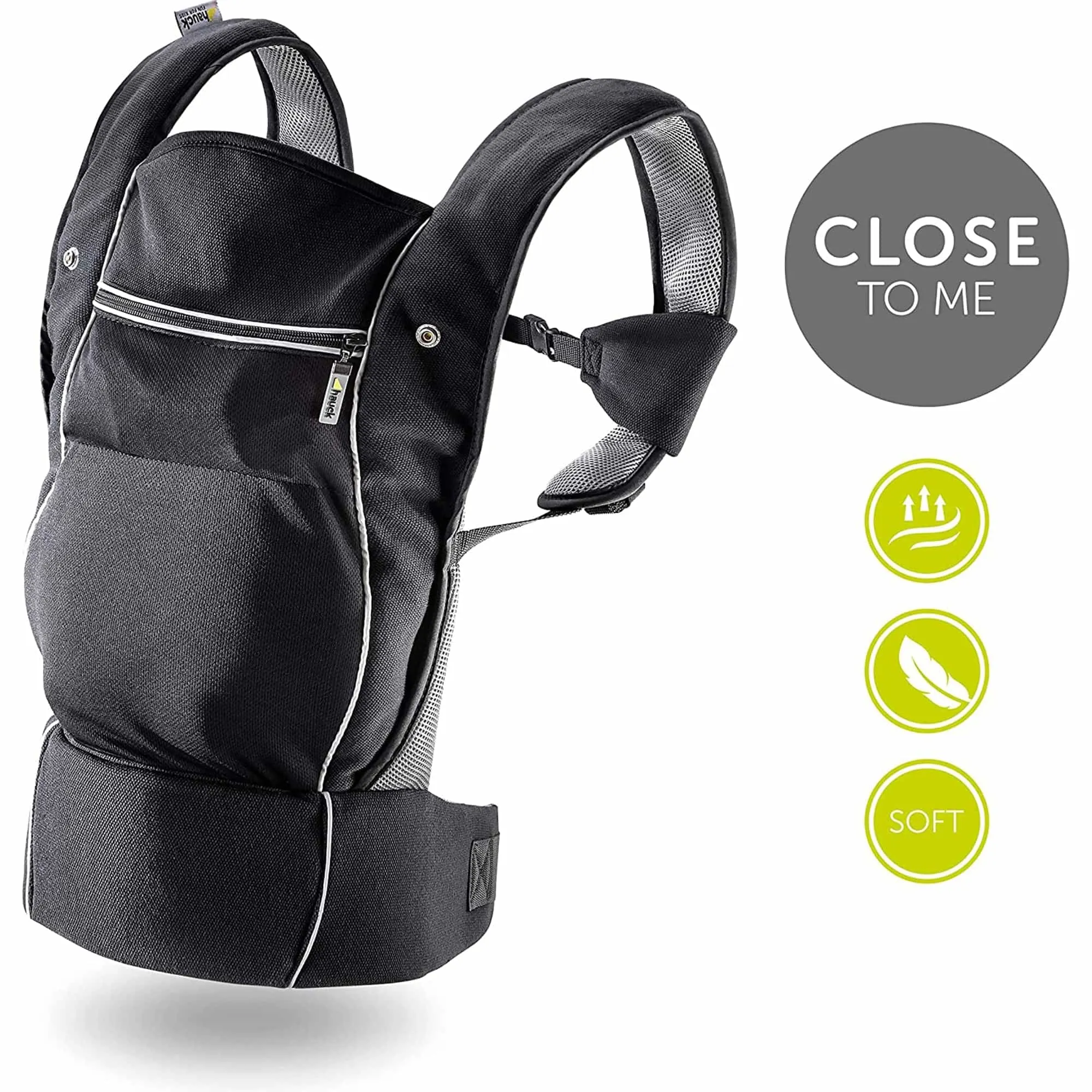 Hauck Close to Me Baby Carrier Black Birth  to 9M - Distressed Box