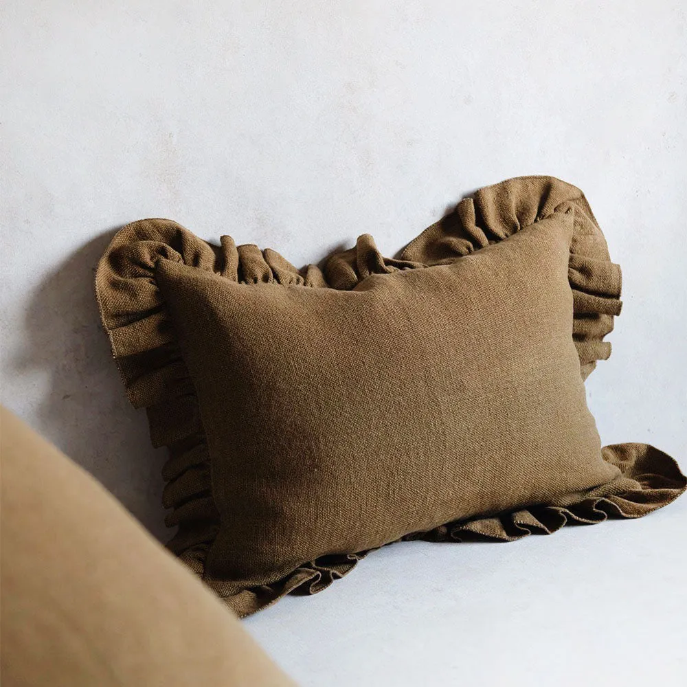 Heavyweight Linen Pillow Cover - Mustard