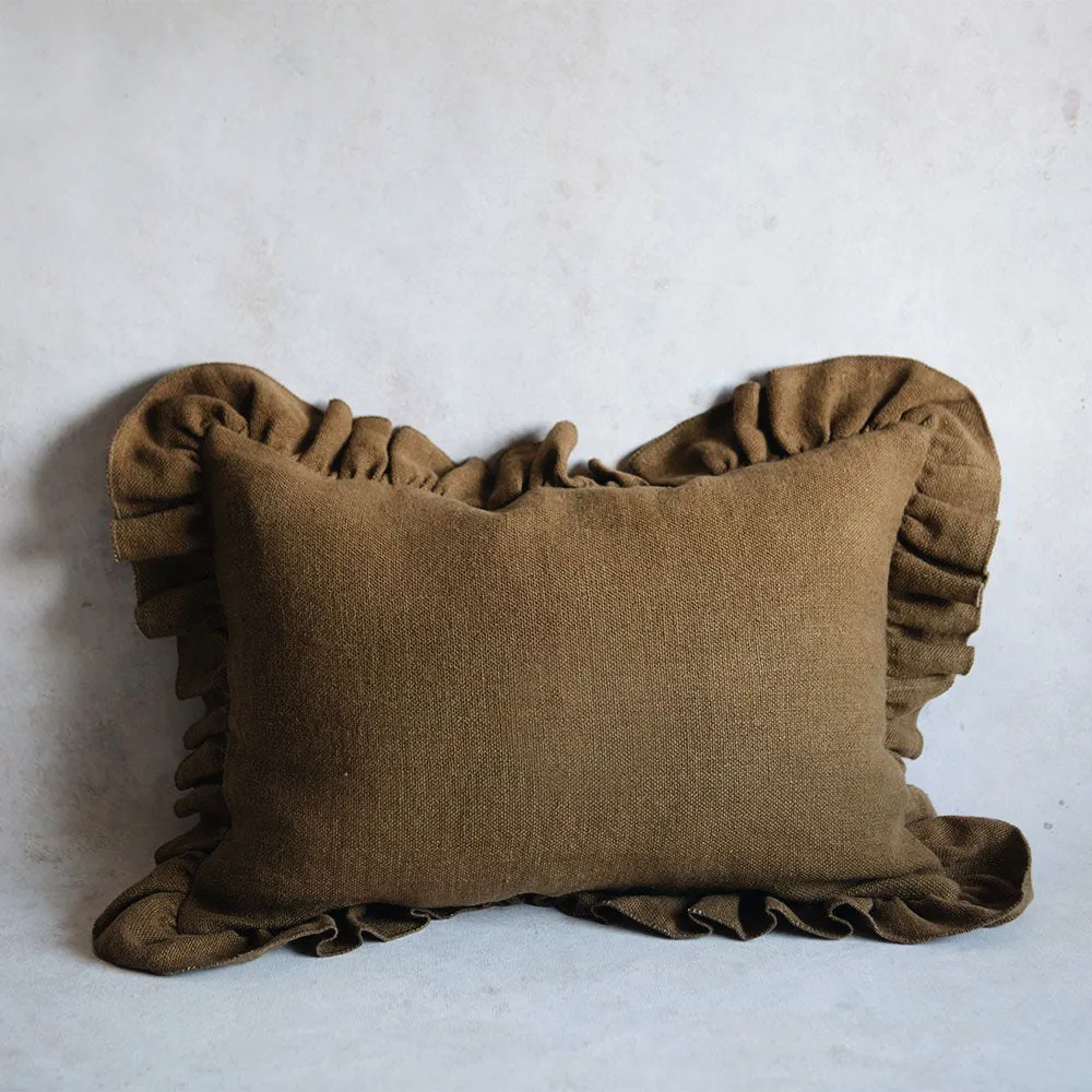 Heavyweight Linen Pillow Cover - Mustard