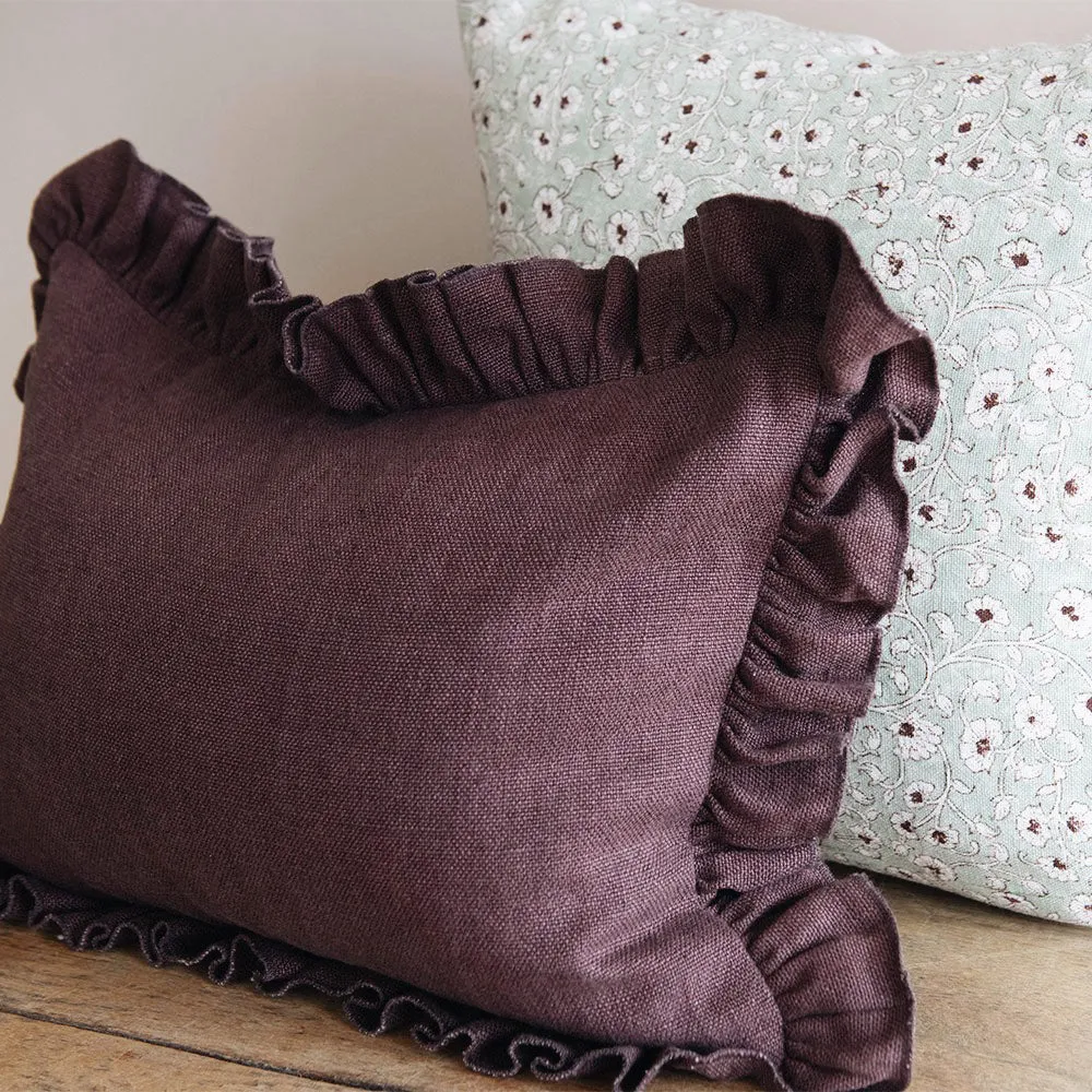 Heavyweight Linen Pillow Cover - Plum