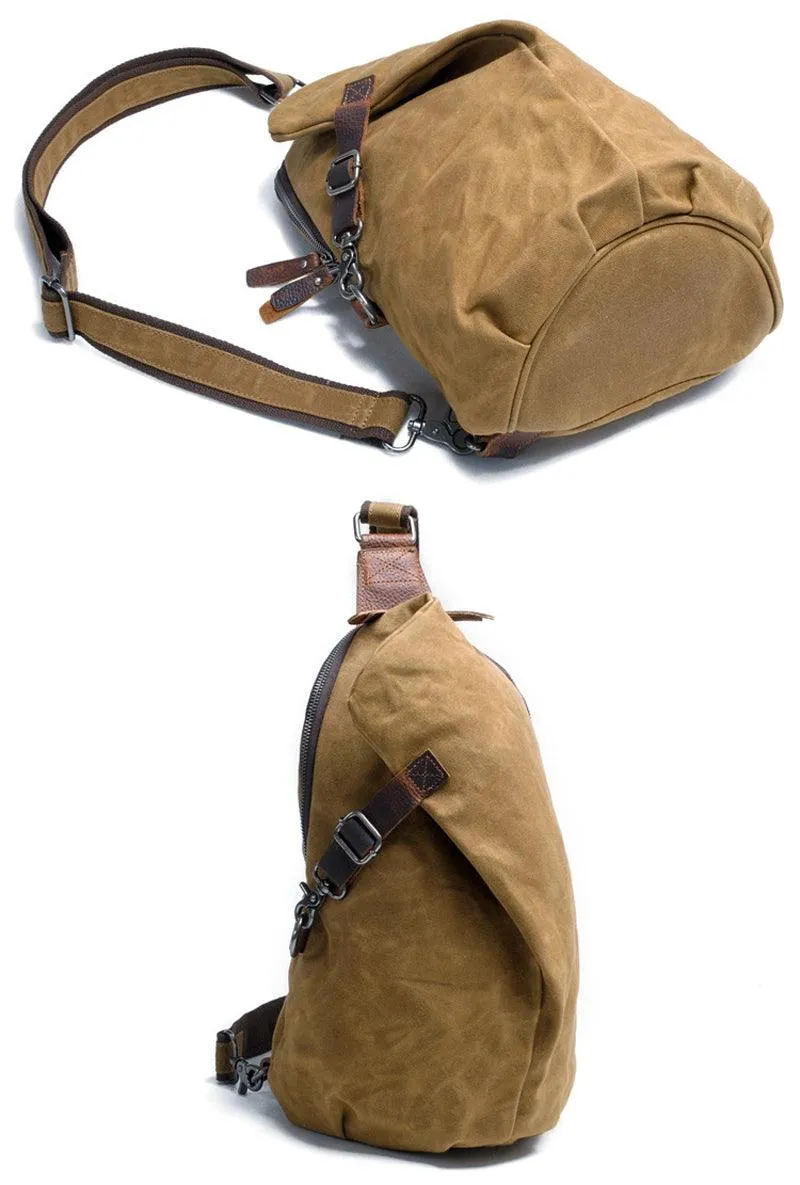 Hunting Design Sling Back Bag- Khaki