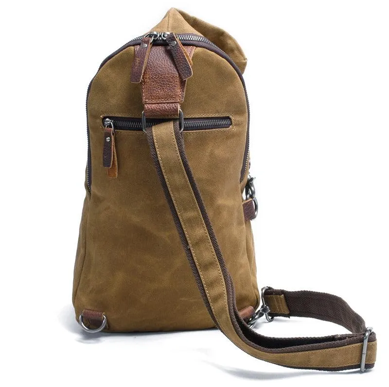 Hunting Design Sling Back Bag- Khaki