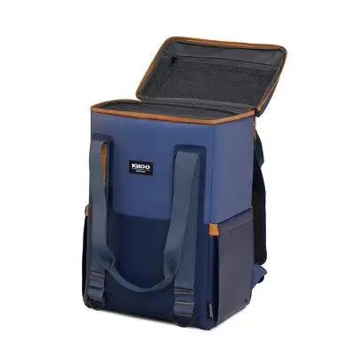 Igloo MaxCold Cooler Bag Backpack 28-Can 17QT Insulated Soft Side Cooler, Blue