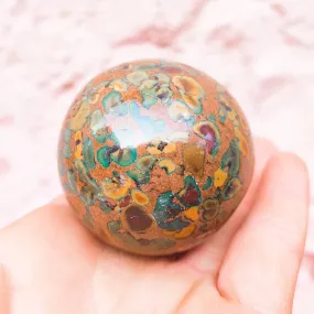 Indian Yellow Conglomerate Ajooba Fruit Jasper Sphere