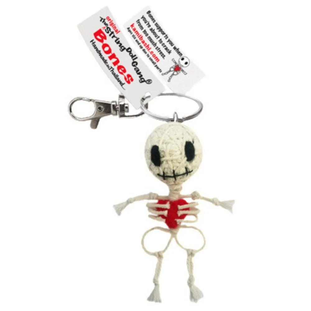 Kamibashi String Doll Keychain - Bones