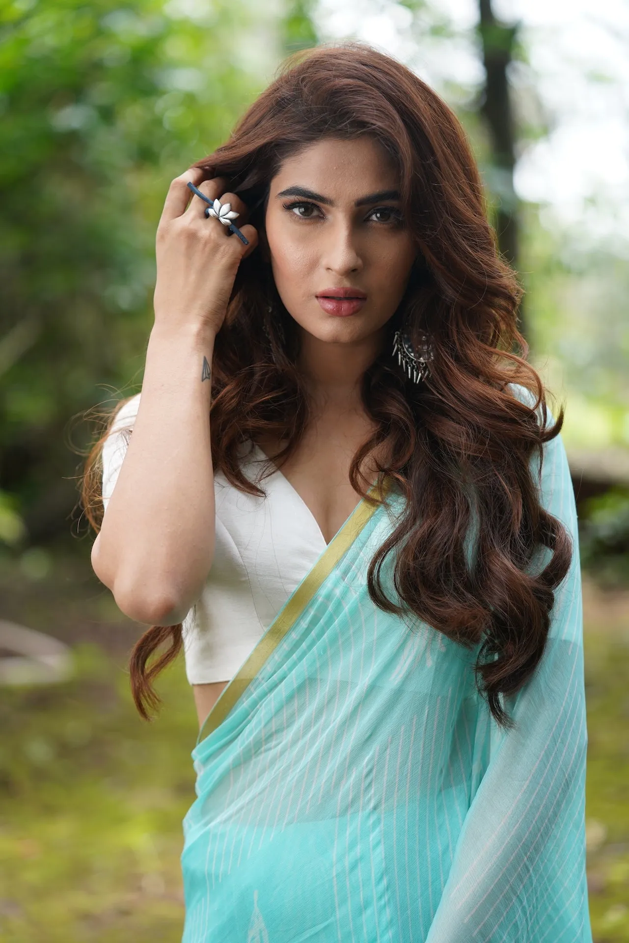 Karishma Sharma spotted wearing FOReT Sacred Lotus Adjustable Cork Ring