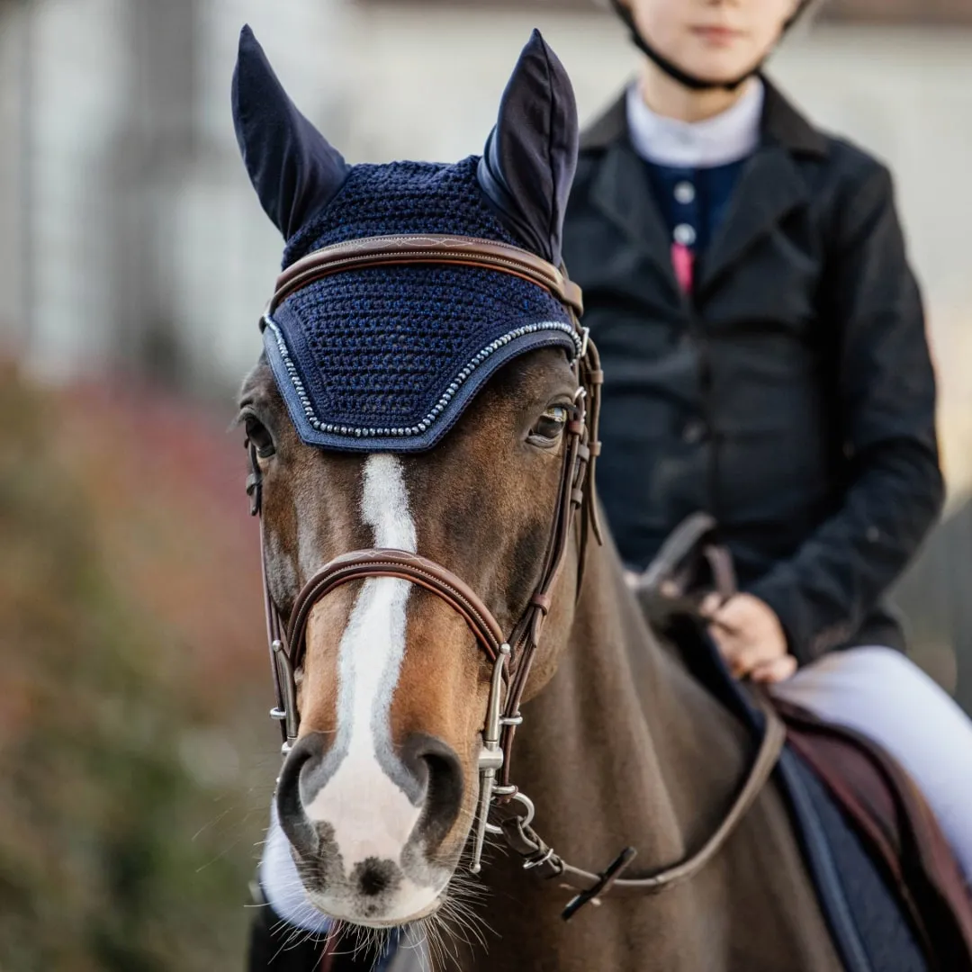 Kentucky Horsewear Wellington Glitter Fly Veil - Dark Navy