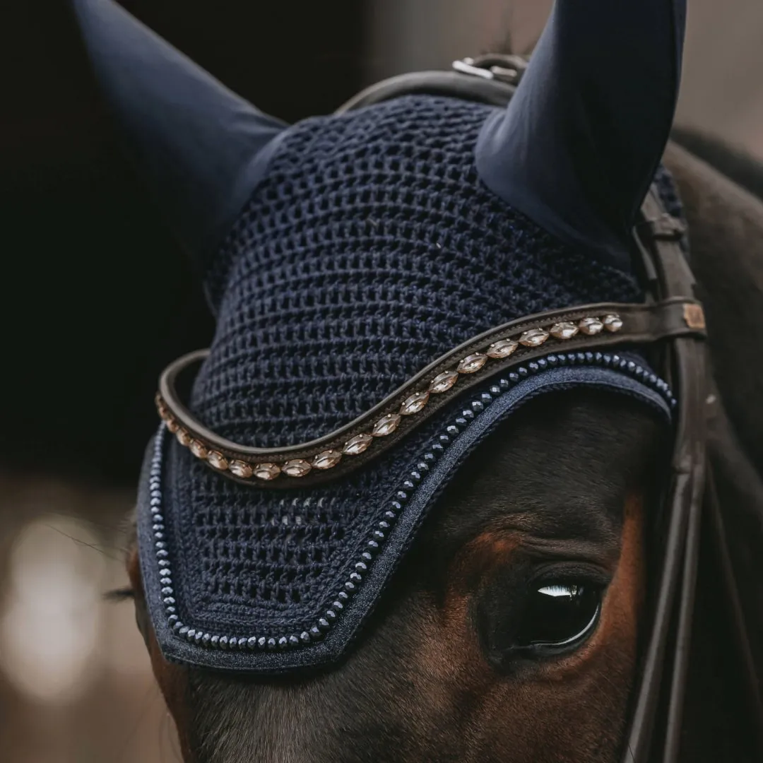 Kentucky Horsewear Wellington Glitter Fly Veil - Dark Navy