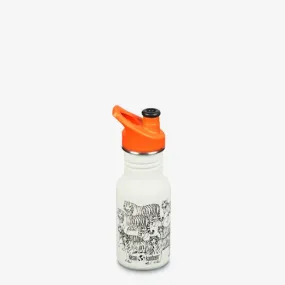 klean kanteen 12oz kid kanteen with sport cap - tigers