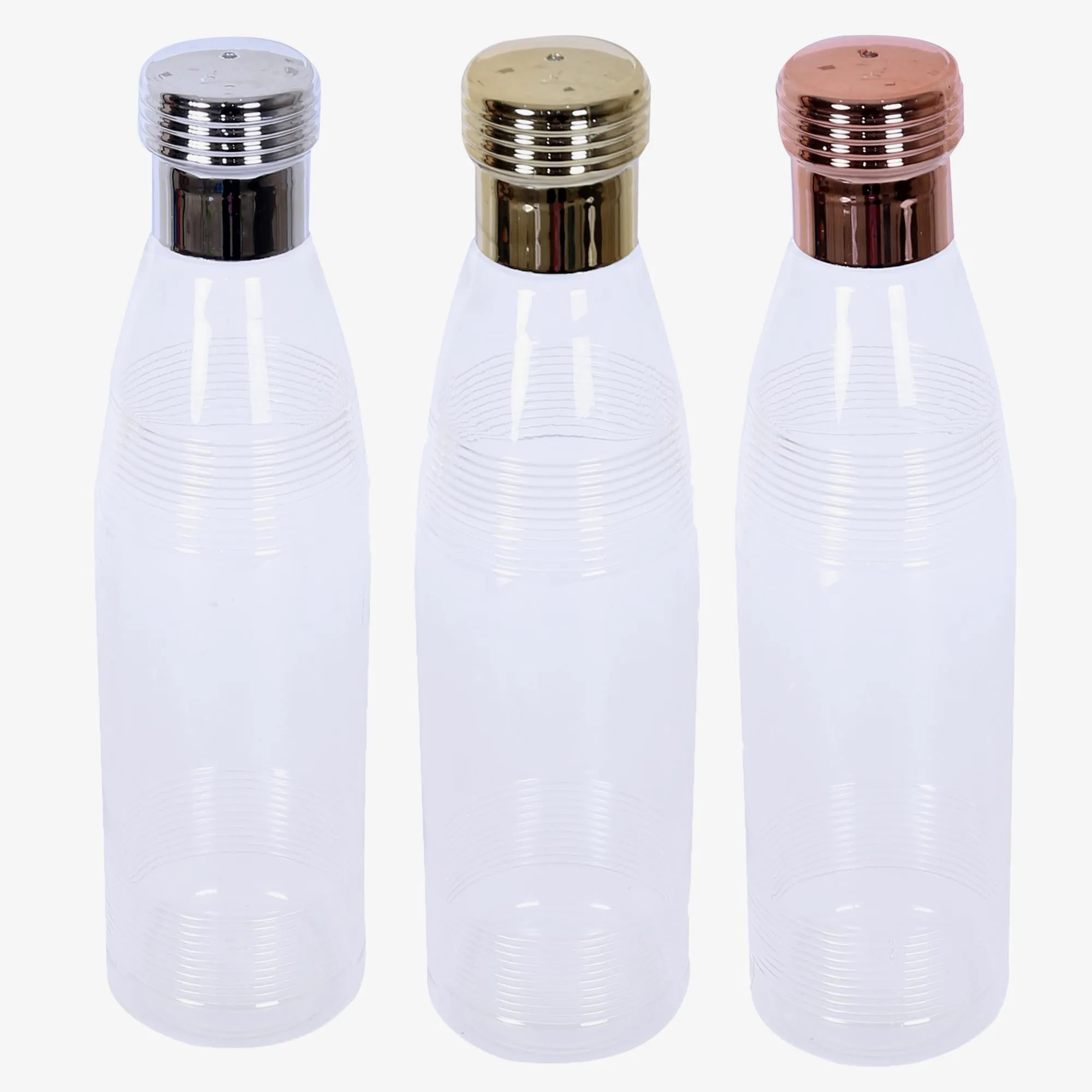 Kuber Industries Water Bottle | Plastic Water Bottles | Refrigerator Water Bottles | Fridge Water Bottles | Drinking Water Bottle | 1 LTR Water Bottle | Set of 3 | Transparent