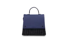 Laila Wicker Hand Bag (Navy)