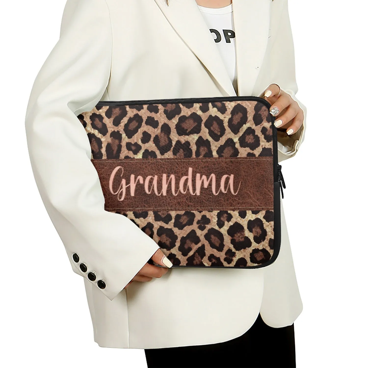 Laptop Sleeve - without handles - Leopard Print - Grandma