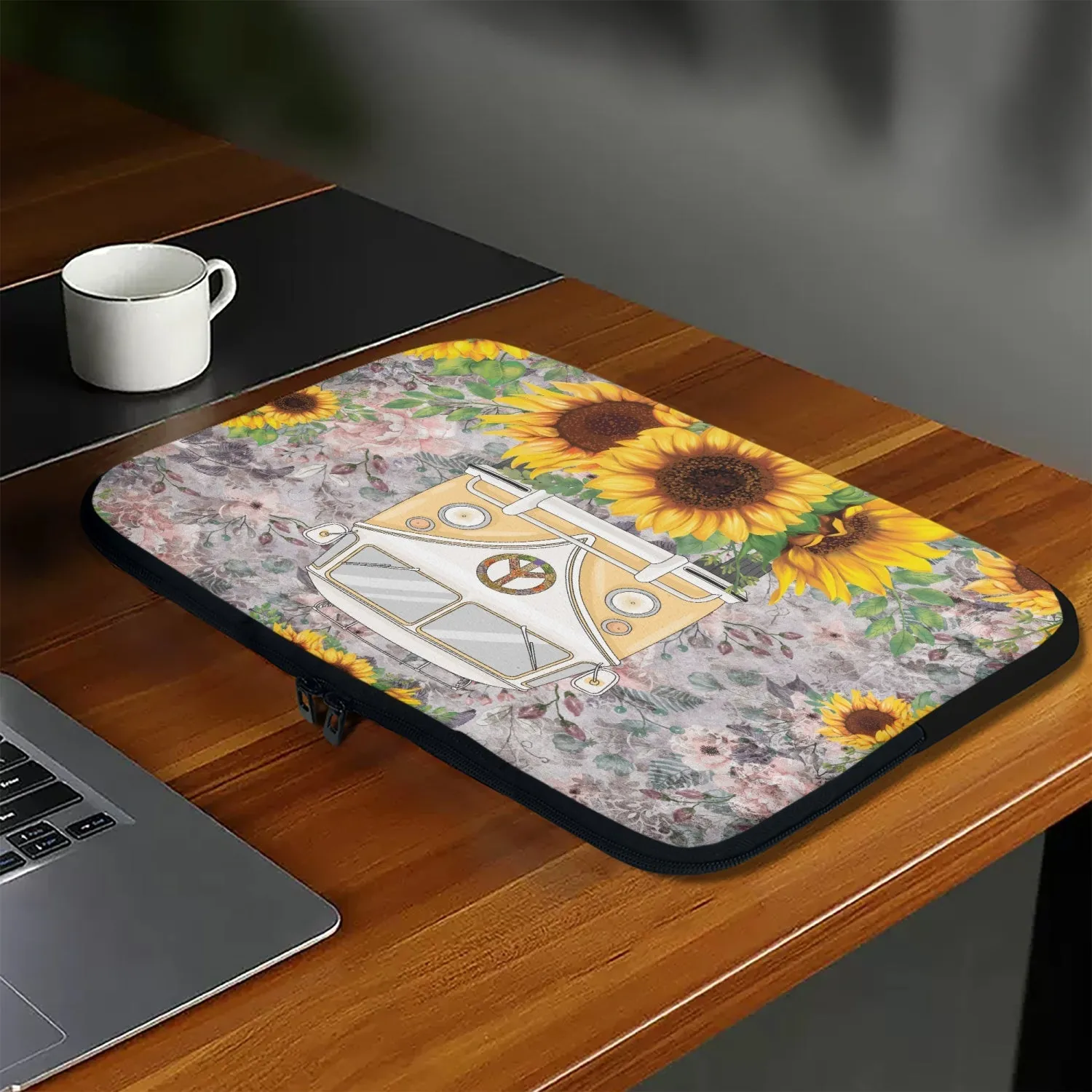 Laptop Sleeve - without handles - Sunflowers - Combi Van