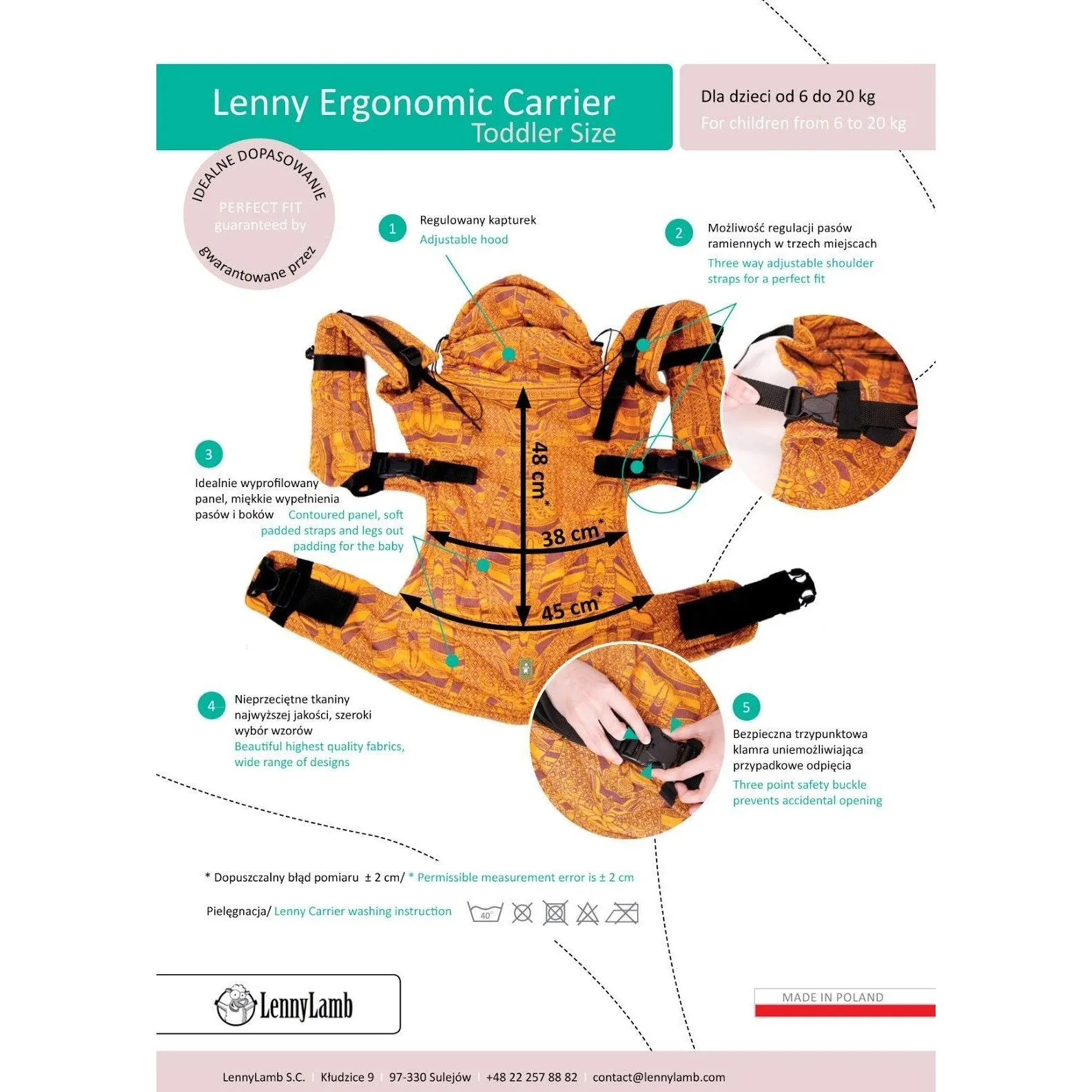 Lenny Lamb Ergonomic Carrier (TODDLER) - Luna (Second Generation)