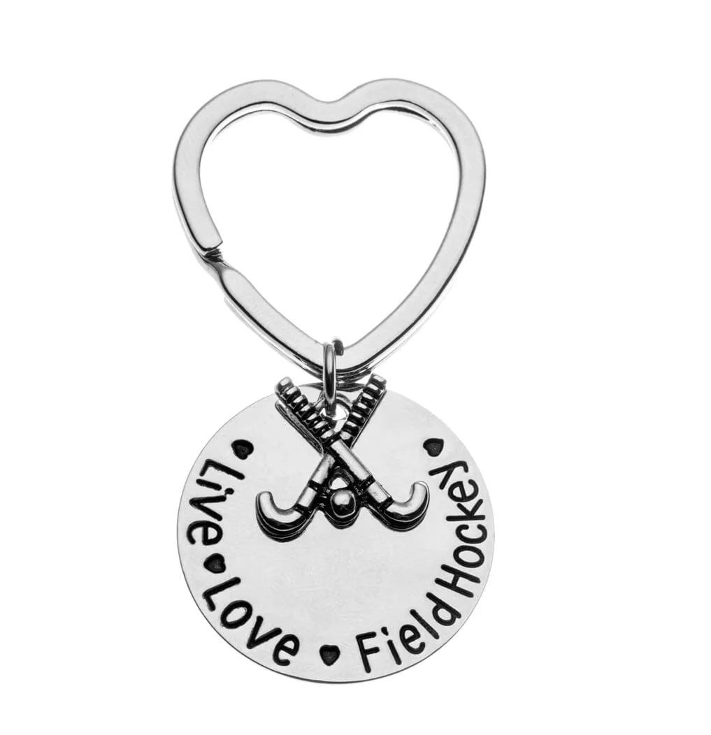 Live Love Field Hockey Keychain