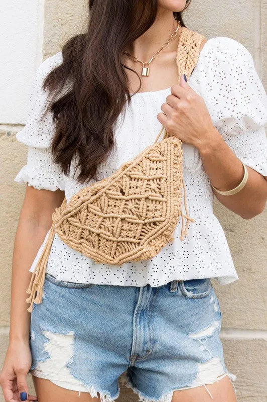 Macrame Sling Bag or Fanny Pack