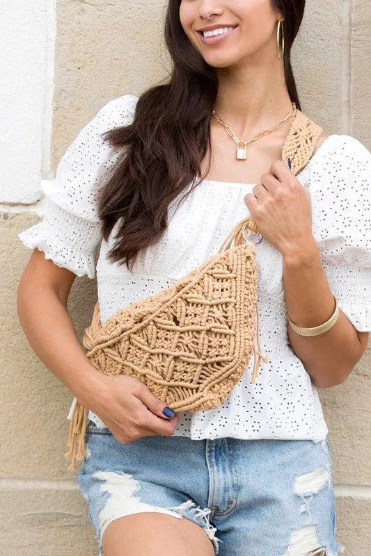 Macrame Sling Bag or Fanny Pack