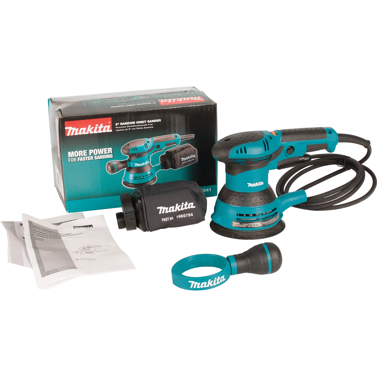 Makita (BO5041) 5” Random Orbit Sander, Variable Speed