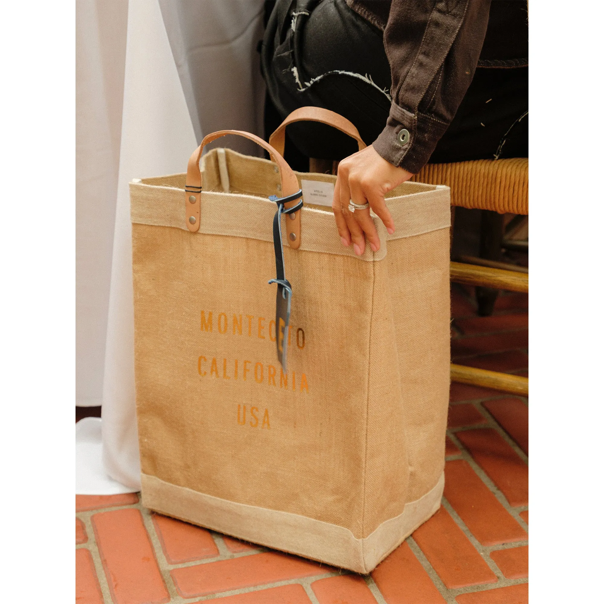 Market Bag in Natural Gold Foil