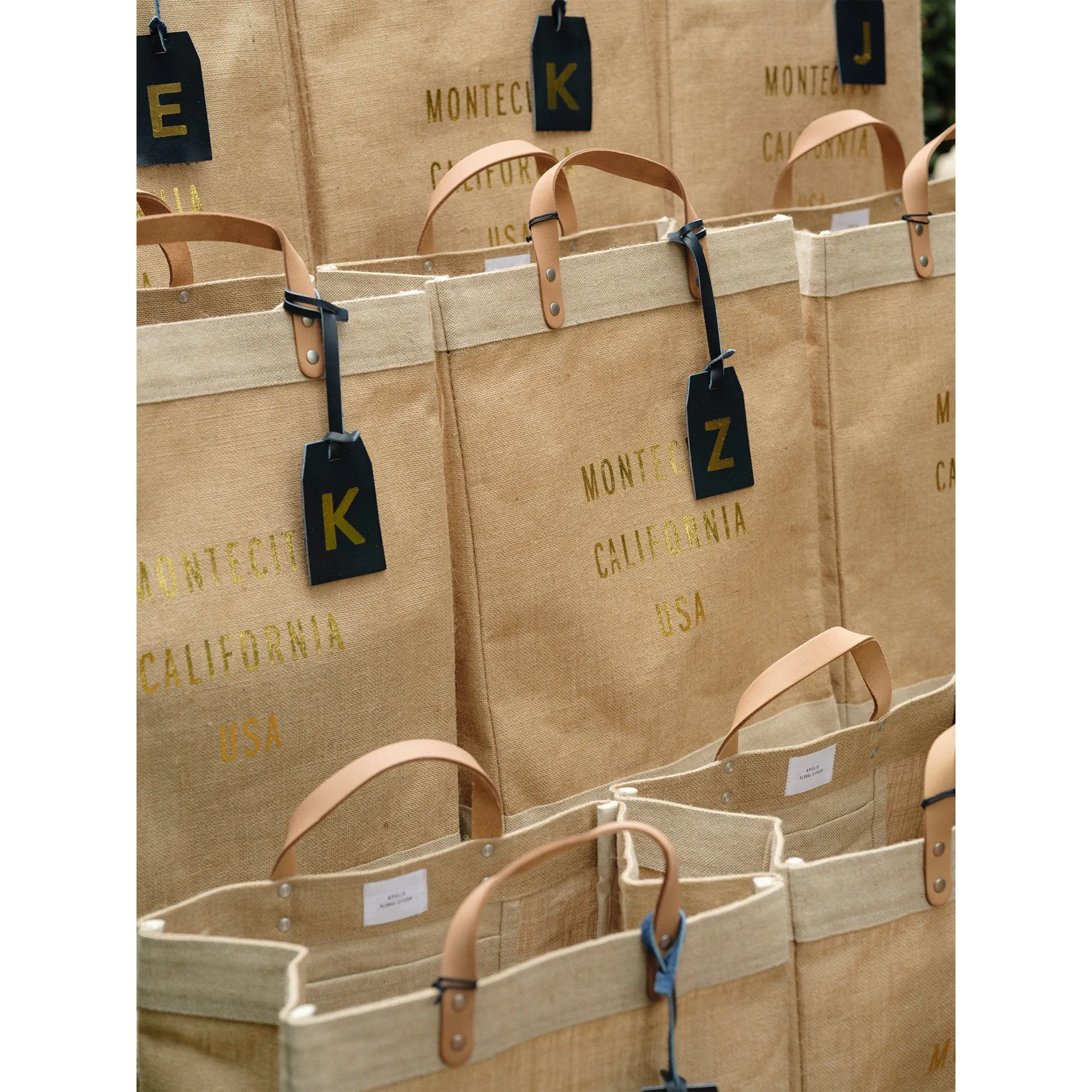 Market Bag in Natural Gold Foil