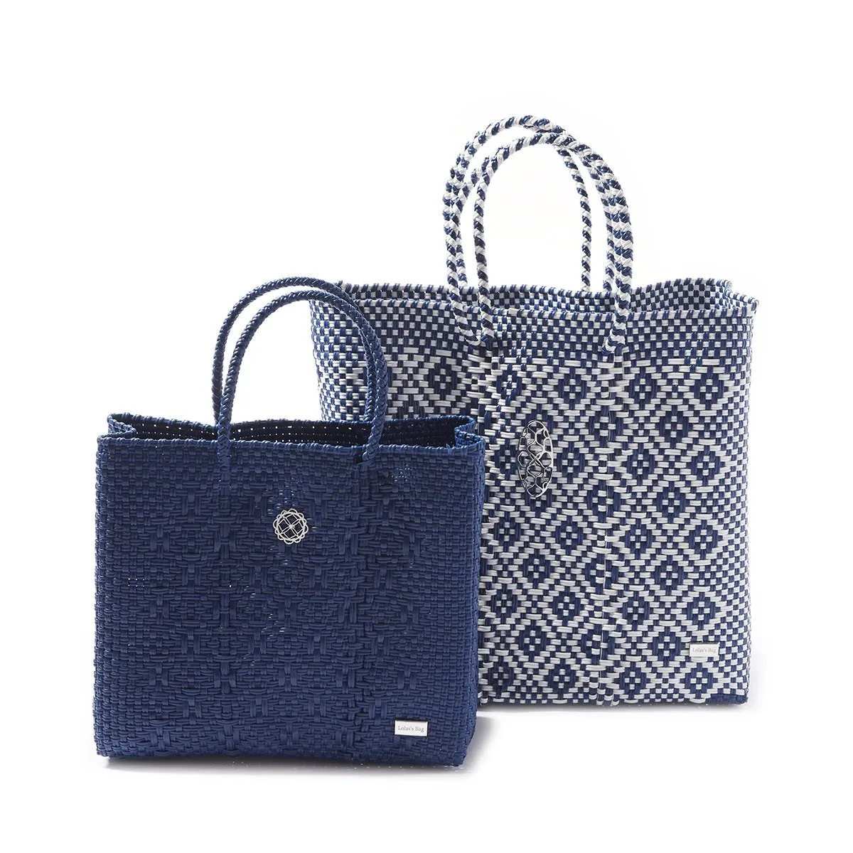 MEDIUM BLUE AZTEC TOTE BAG