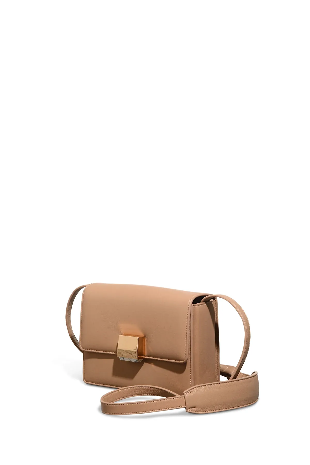 Mercedes Shoulder Bag in Nude Nappa Leather