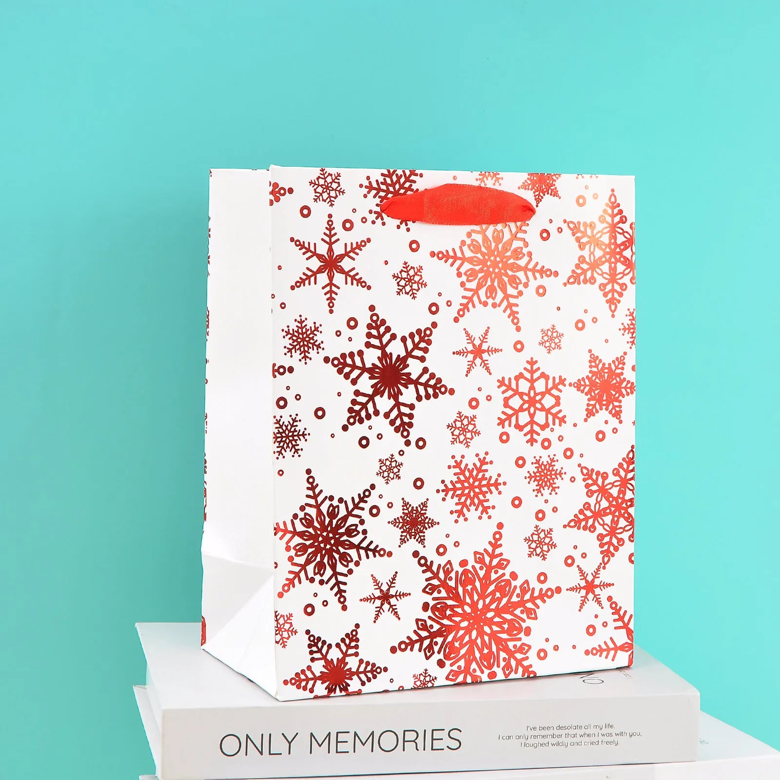 Merry charismas with reindeer and stars  stylish paper-bag for gifting.