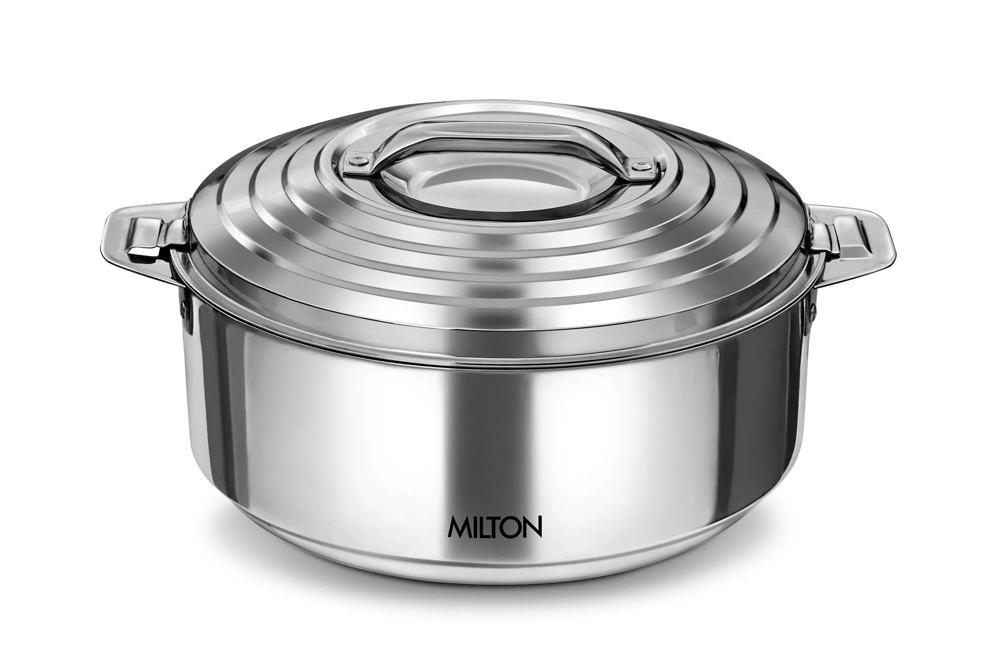 Milton Thermosteel Flip Lid Flask, 1000 millilitres, Silver & Galaxia Stainless Steel Casserole, 2.5 litres, Silver Combo