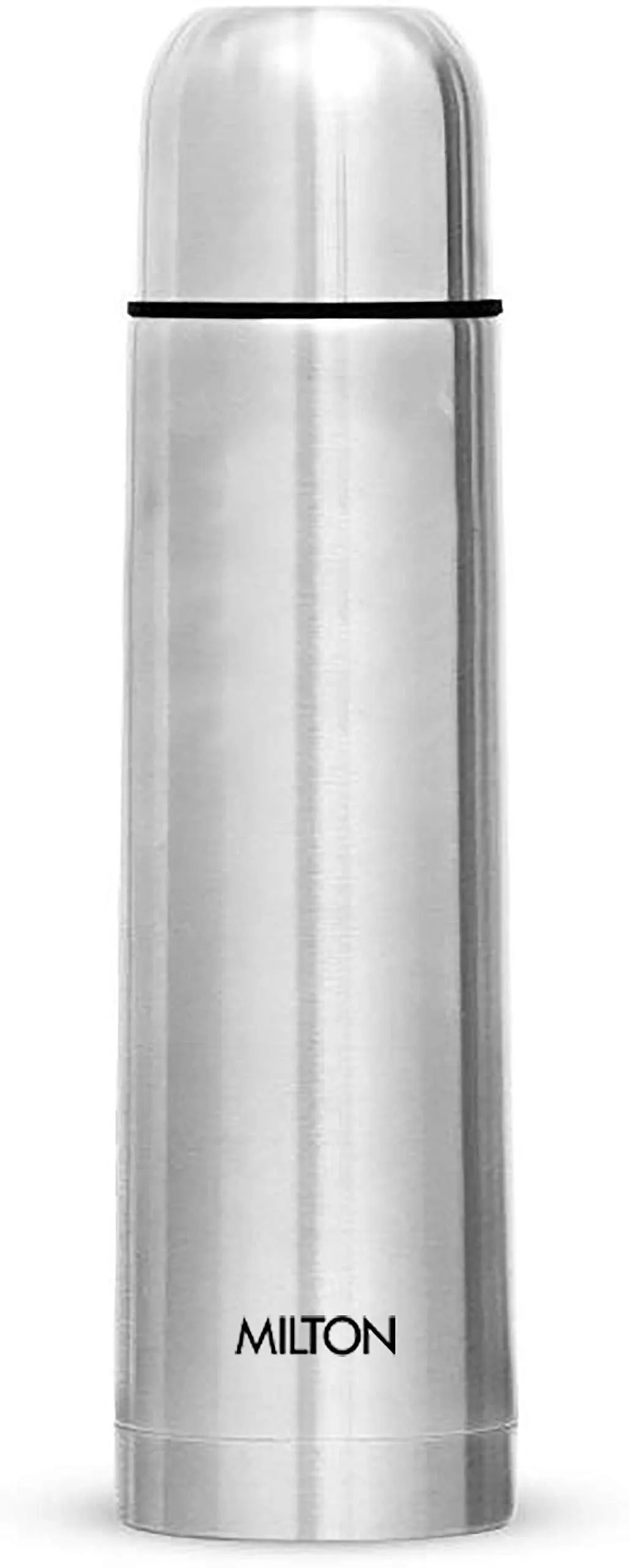 Milton Thermosteel Plain Lid 1000 Flask, 1 Litre, Silver & Thermosteel Carafe 1500 ML - Steel Plain Combo