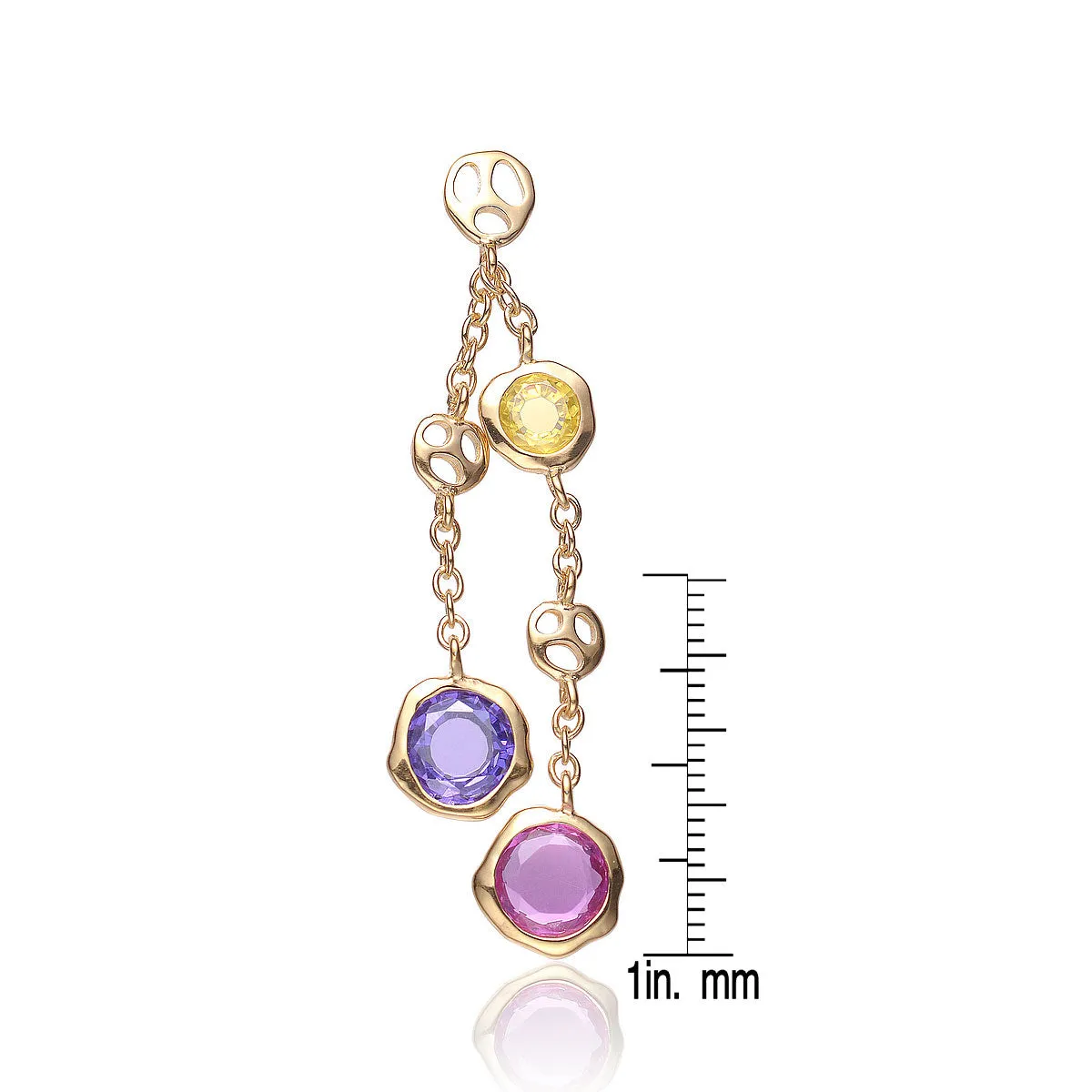 Monique Color Circle Dangling Earrings