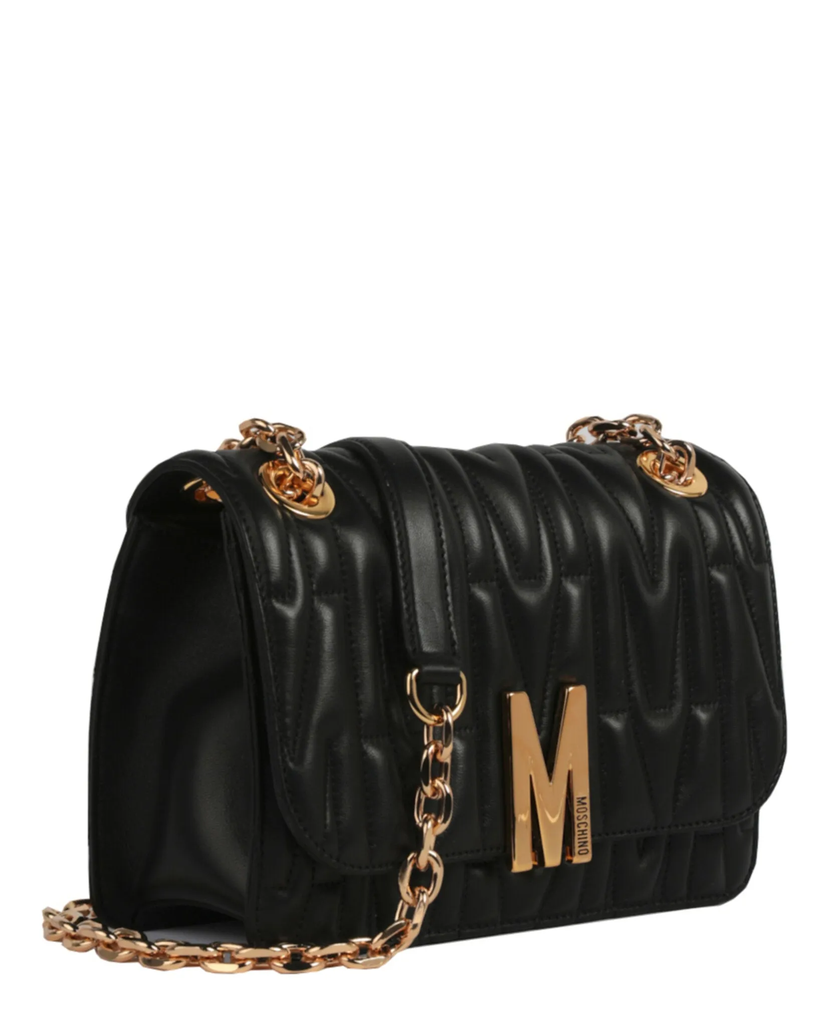 Moschino Quilted M Leather Shoulder Bag