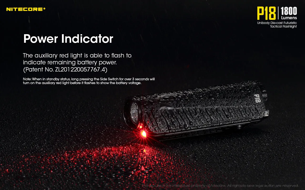 Nitecore P18 LED Flashlight - 1800 Lumens