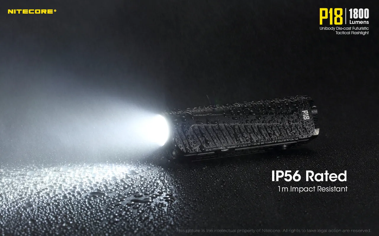 Nitecore P18 LED Flashlight - 1800 Lumens