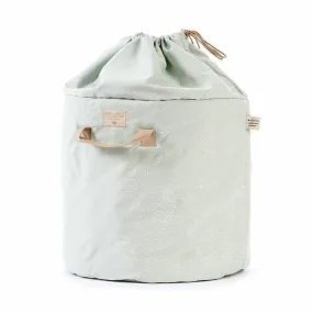 Nobodinoz Bamboo Toy Bag in White Bubble / Aqua