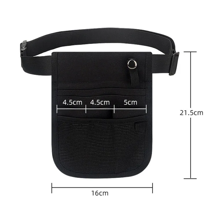 Nurse Bag Multifunctional Portable Tool Storage Waist Bag(Black)