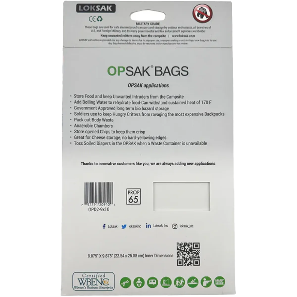 Opsak Barrier Bag 9" x 10" (2 Pack)