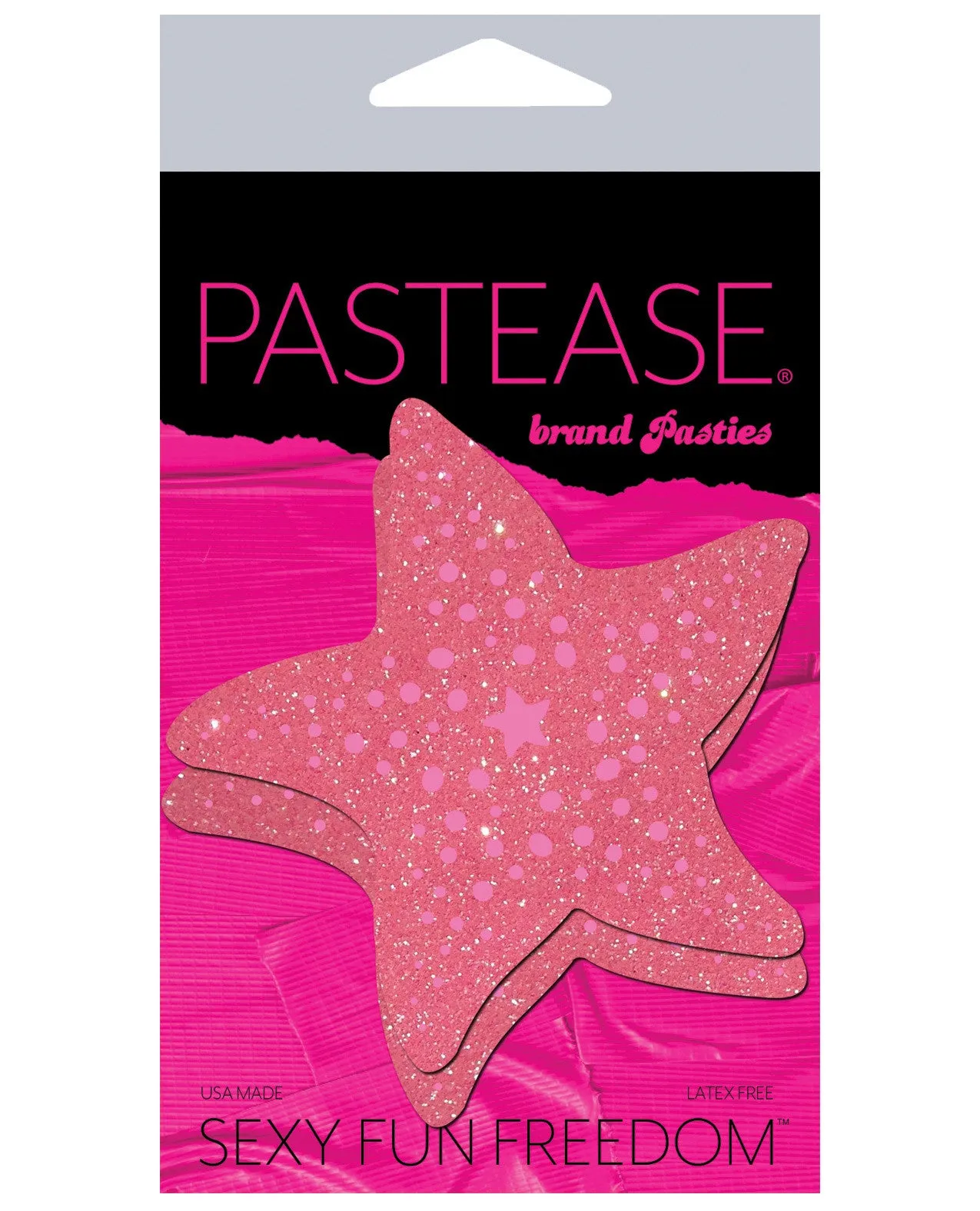 Pastease Bubble Gum Pink Glitter Starfish O/S