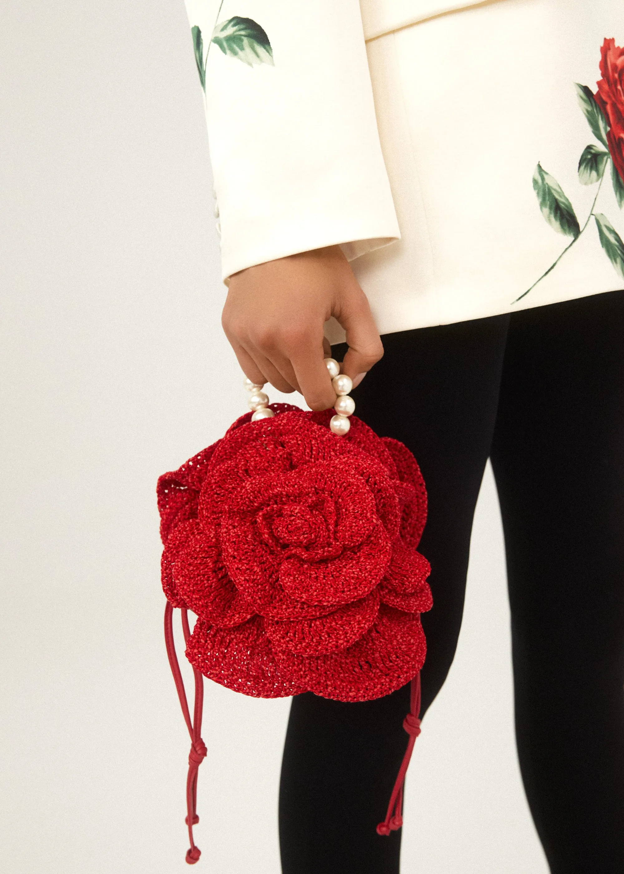 Pearl Magda bag in red crochet