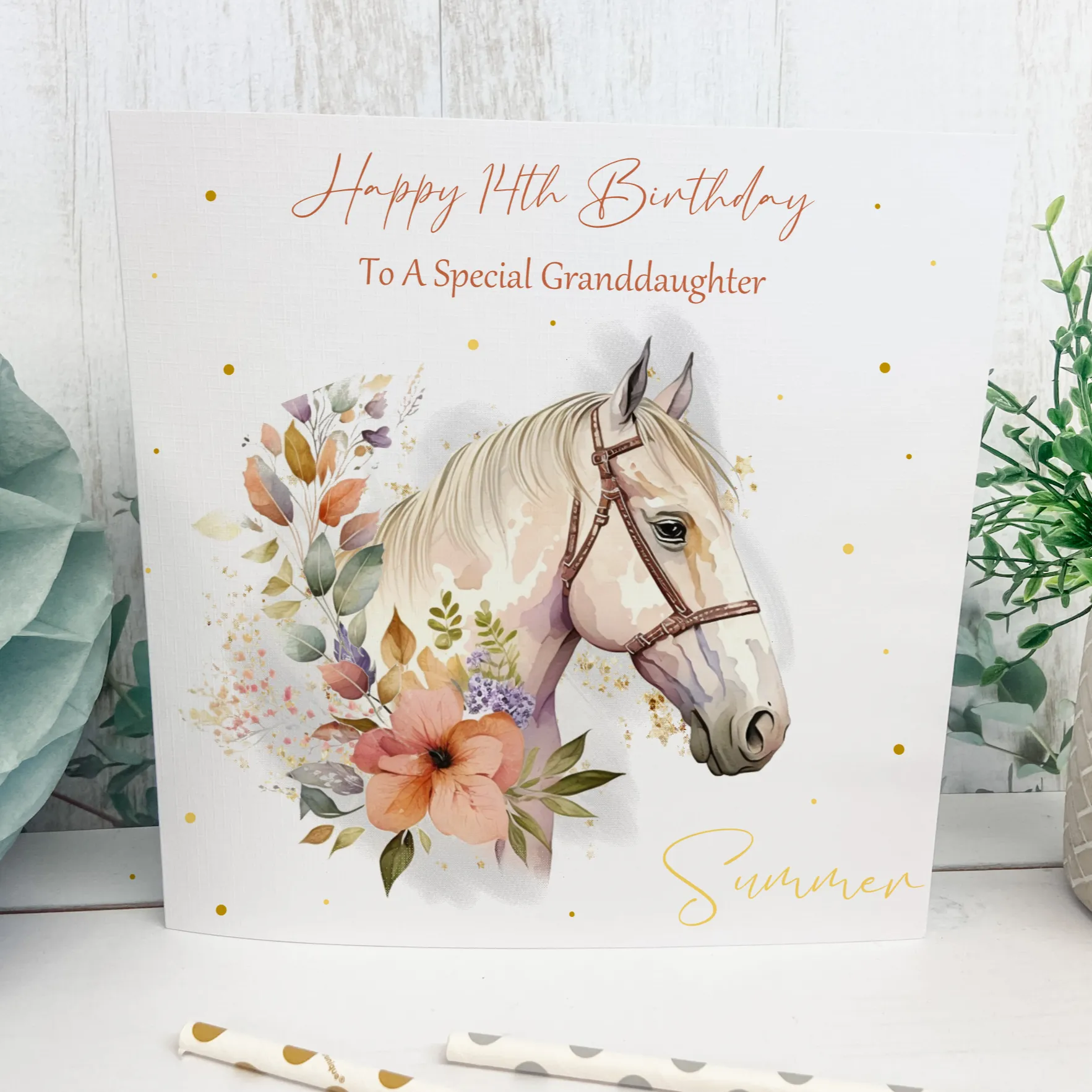 Personalised Birthday Card Horse Lover