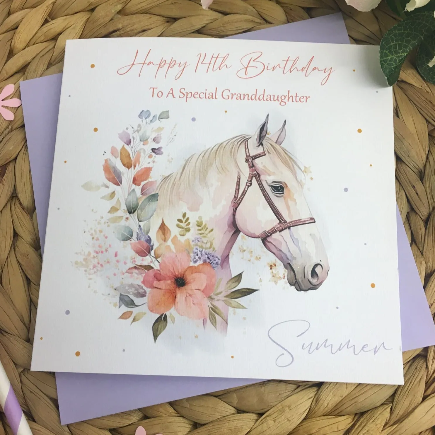 Personalised Birthday Card Horse Lover